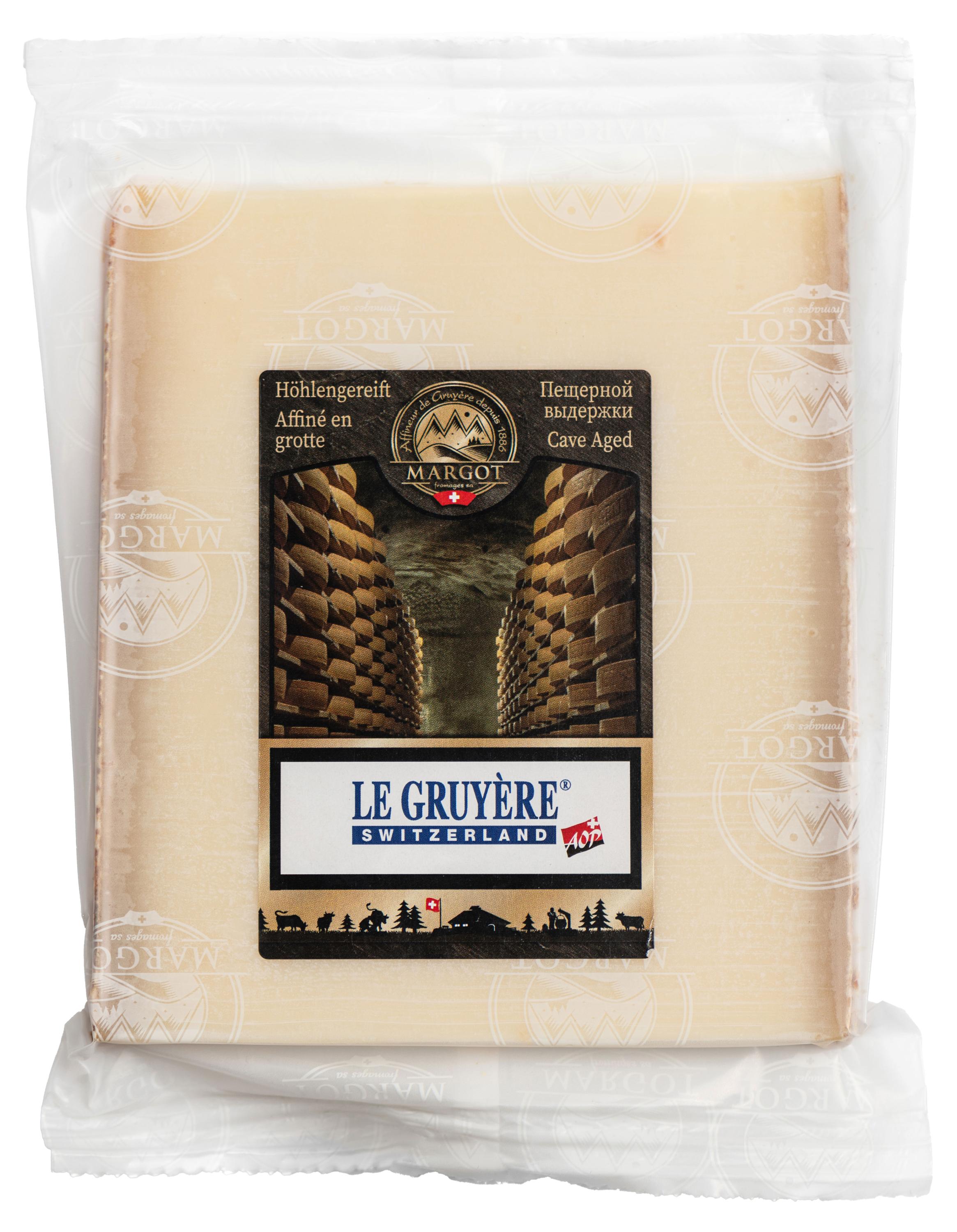 Сыр твердый Грюйер резервный Margot Fromages 49% БЗМЖ Швейцария, 200 г