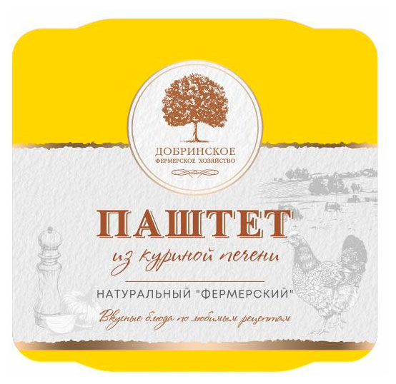 Паштет из куриной печени Добринское Фермерское Хозяйство натуральный, 100 г