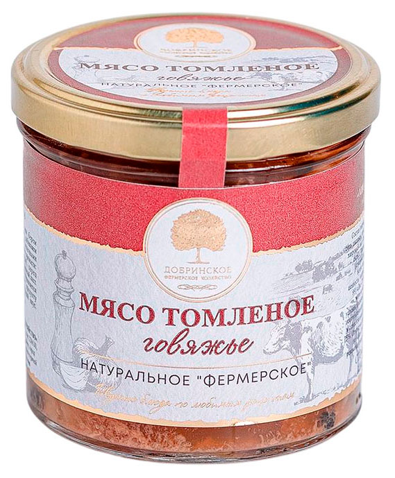 Мясо говяжье Добринское Фермерское Хозяйство томленое, 300 г