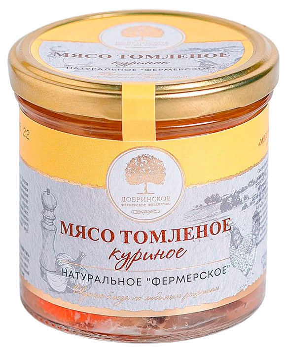 Мясо куриное Добринское Фермерское Хозяйство томленое, 300 г