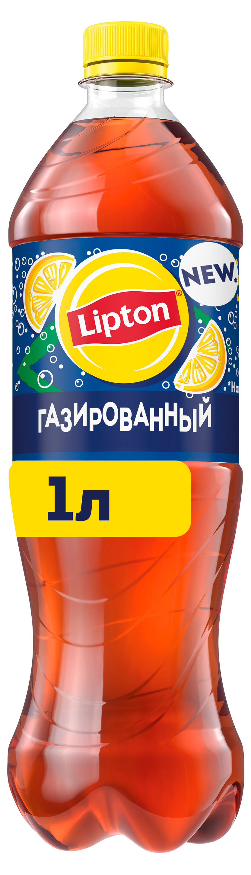 Чай черный газированный Lipton Лимон, 1 л