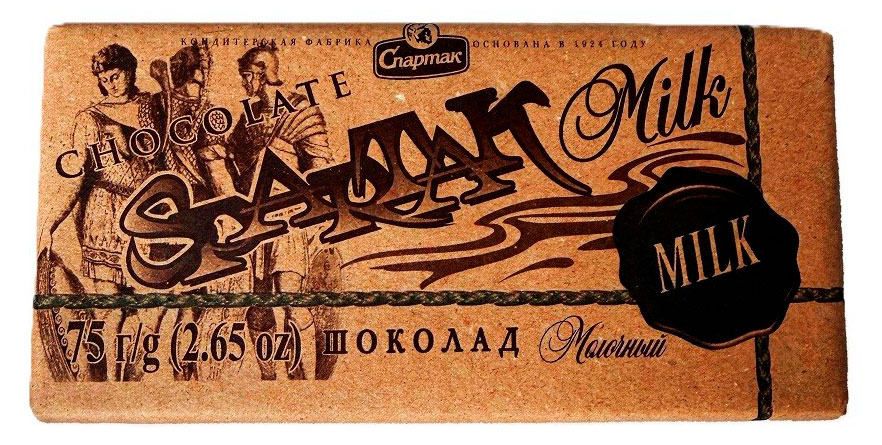 Шоколад молочный Спартак, 75 г