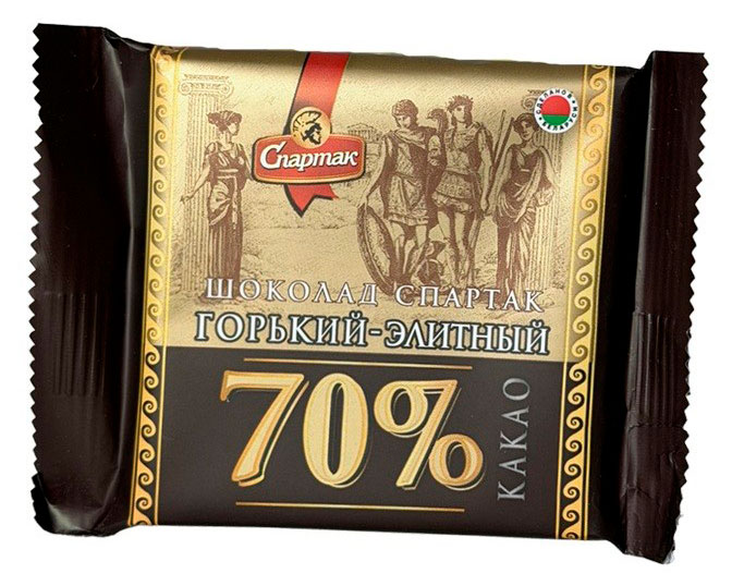Шоколад горький Спартак Элитный 70%, 65 г