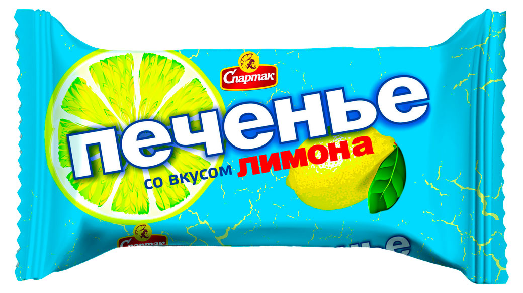 Печенье Спартак со вкусом лимона Беларусь, 90 г