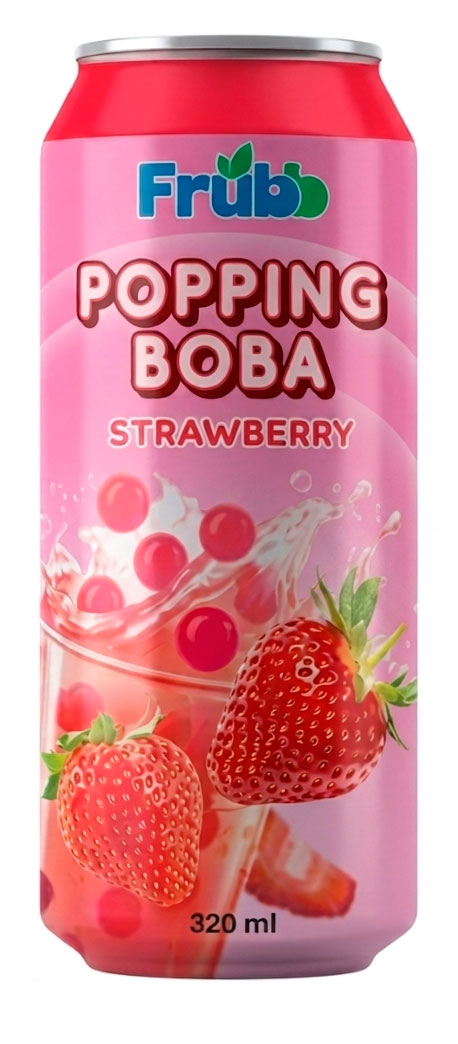 Напиток сокосодержащий Frubb Popping Boba со вкусом клубники Вьетнам, 320 мл