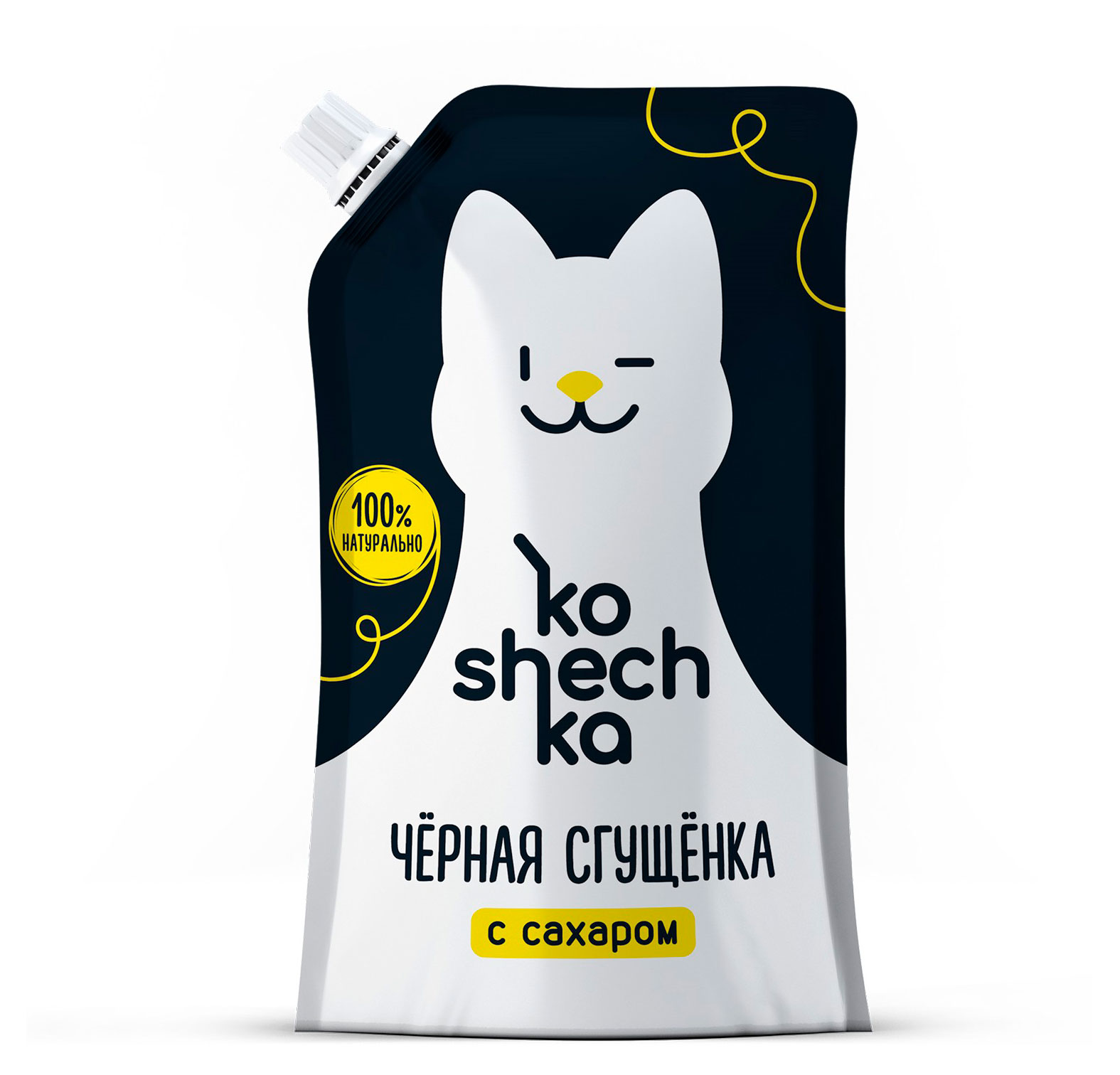 Продукт молочный Koshechka Черная сгущенка с сахаром 6%, 270 г