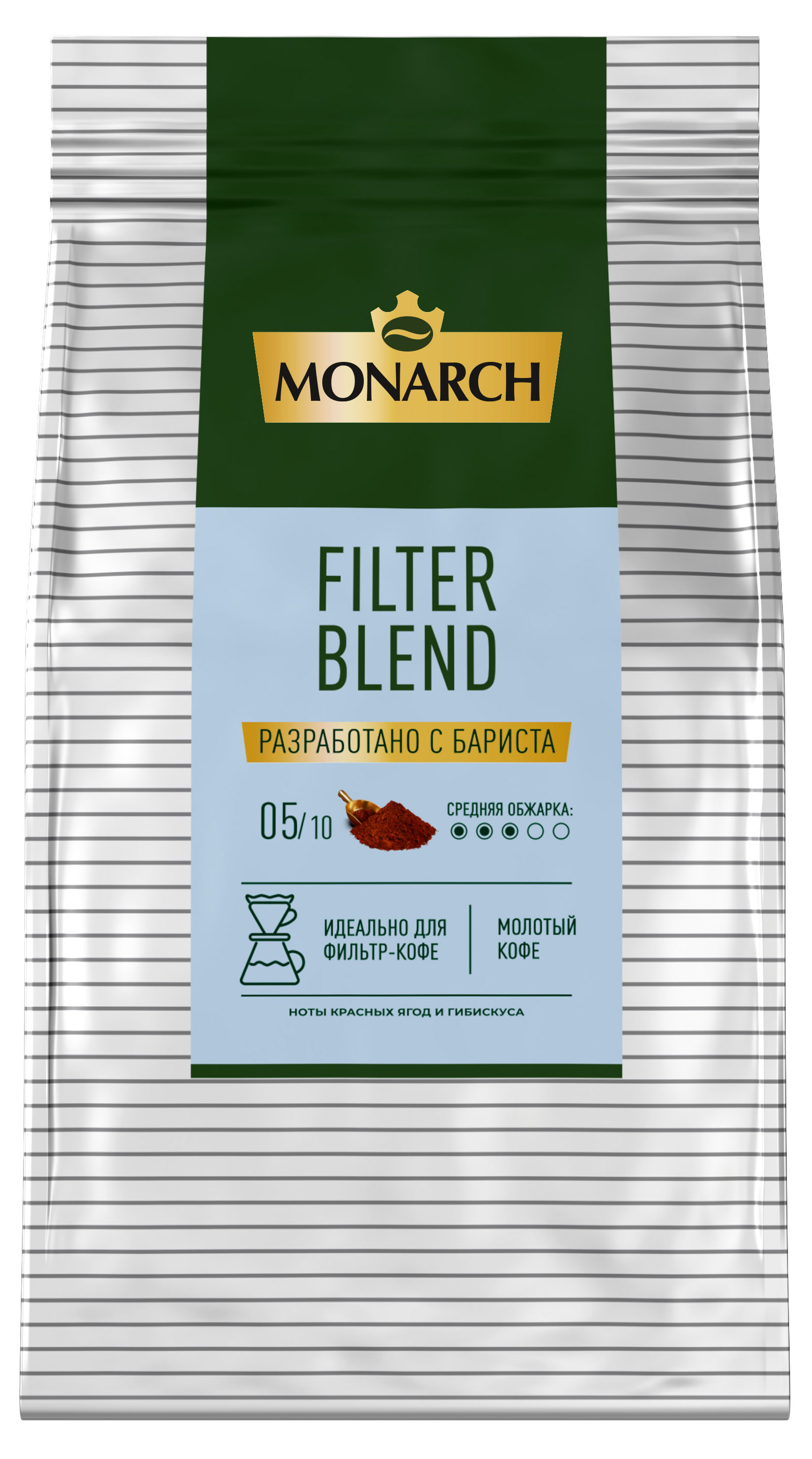 Кофе молотый MONARCH Filter blend для фильтр-кофе, 200 г