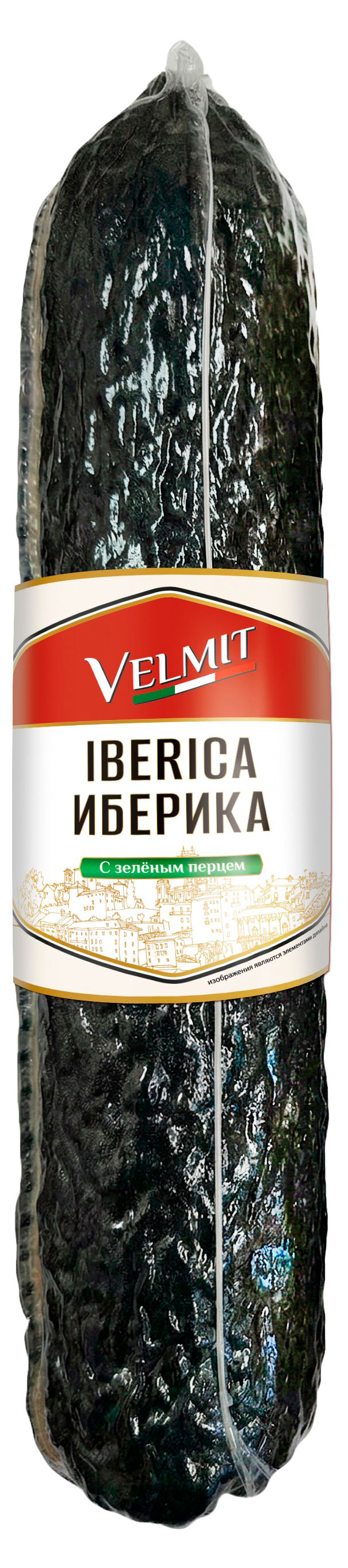 Колбаса сырокопченая Велмит Velmit Иберика с зеленым перцем, ~ 700 г