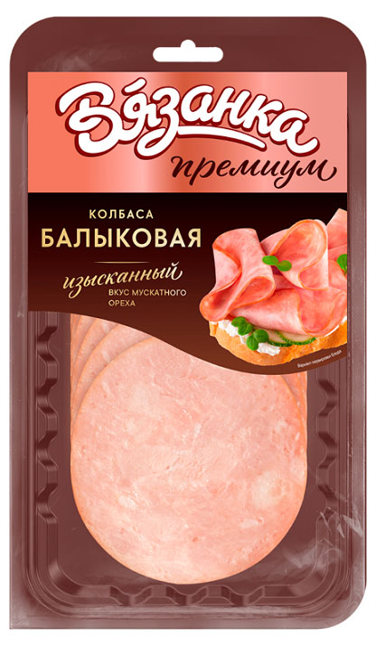 Колбаса варено-копченая Вязанка Балыковая нарезка, 90 г