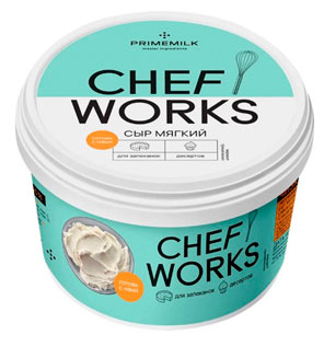 Сыр мягкий творожный Chef Works для запекания и десертов 10% БЗМЖ Беларусь, 800 г