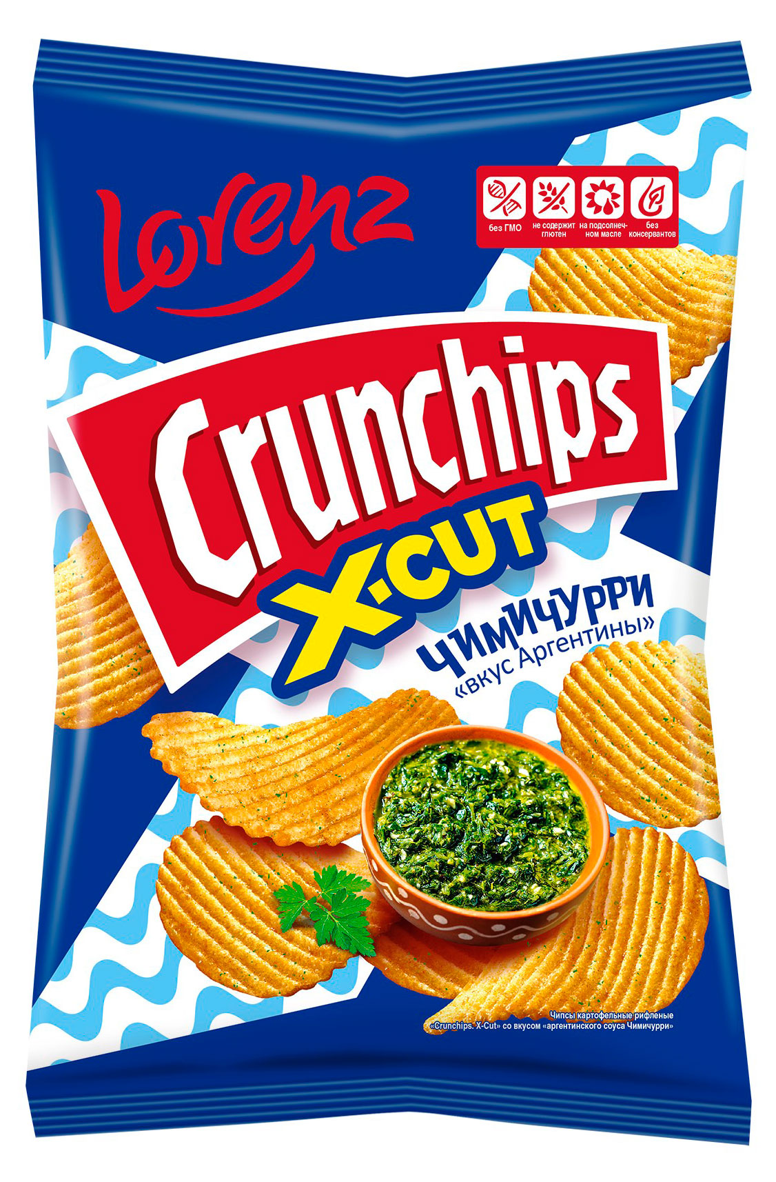Чипсы картофельные Crunchips X-cut Чимичурри, 70 г