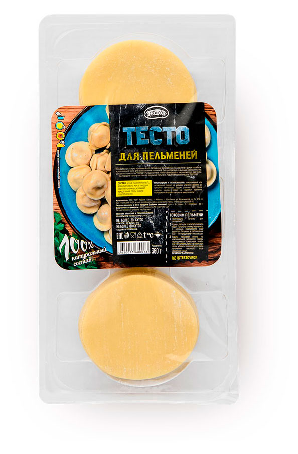 Тесто Тестовъ для пельменей, 360 г