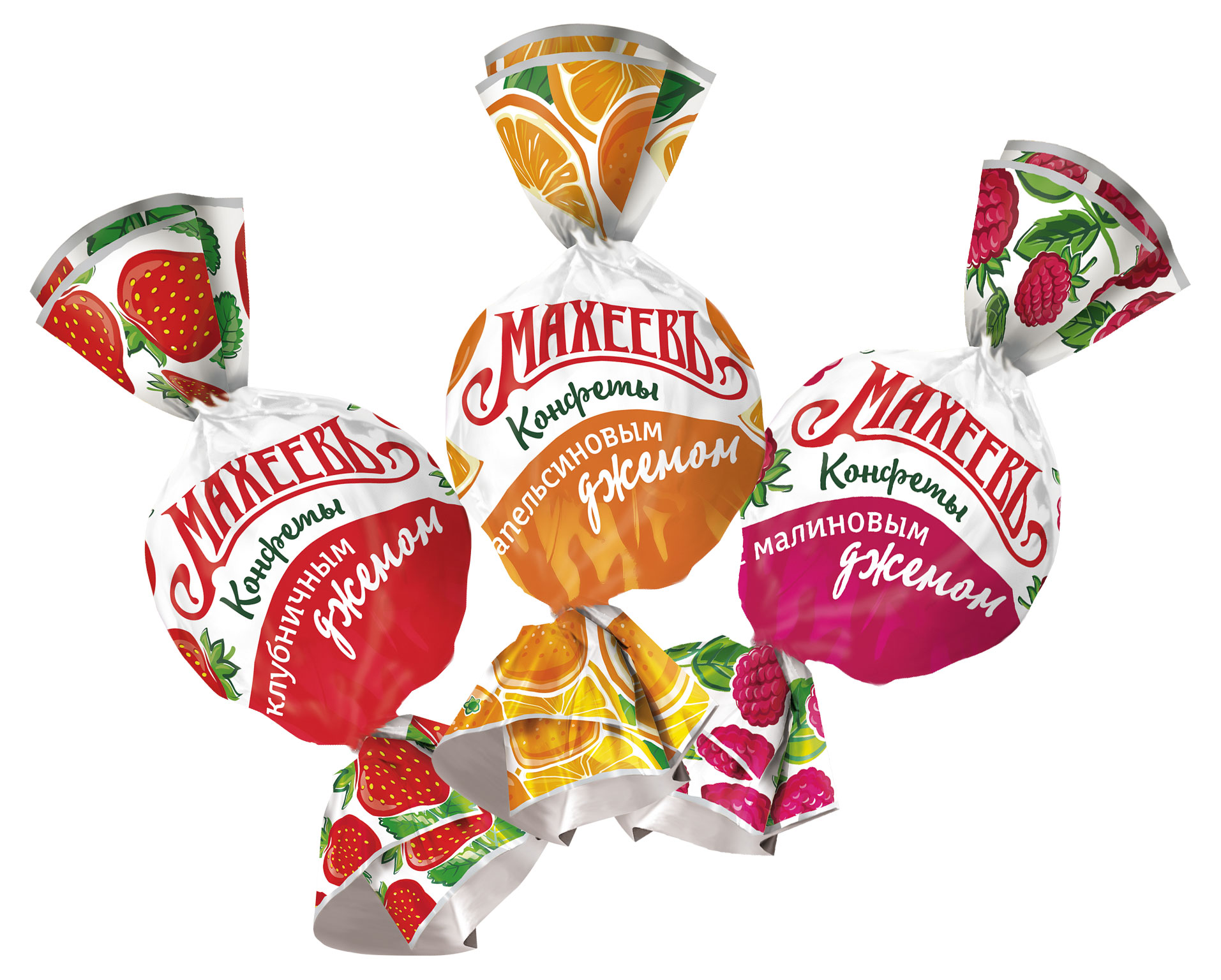 Конфеты МАХЕЕВЪ с джемом ассорти, вес