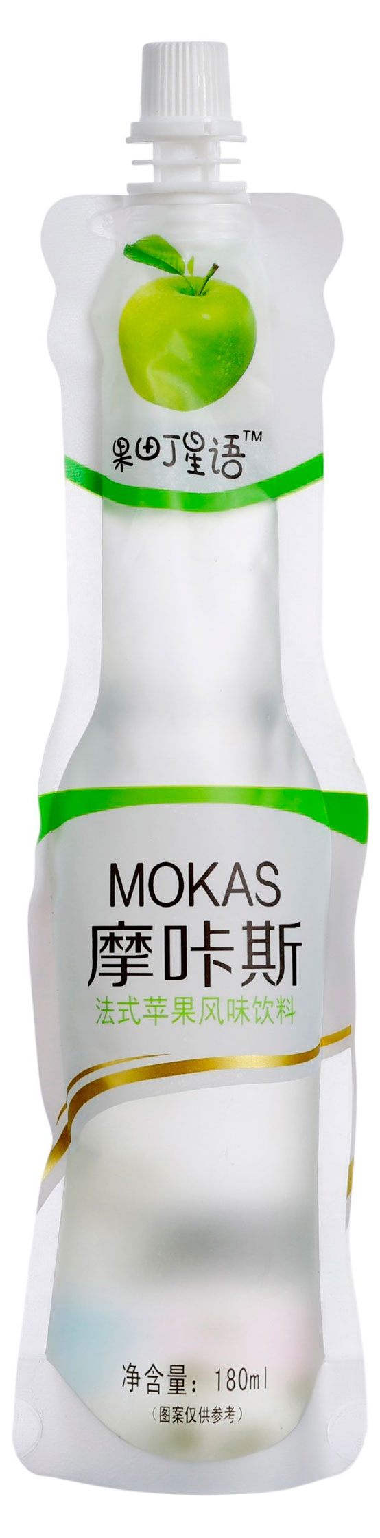 Напиток сокосодержащий Mokas со вкусом яблока и кусочками желе, 180 мл