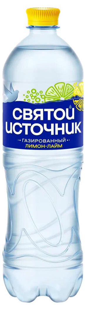 Вода Святой Источник со вкусом лимон-лайм без сахара газированная, 500 мл