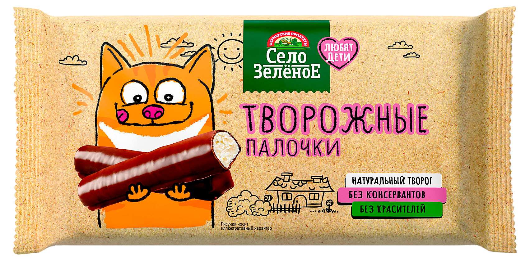 Творожные палочки глазированные Село Зеленое с ванилью 20% БЗМЖ 5 шт х 30 г, 1 шт