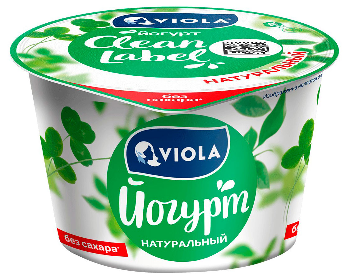 Йогурт густой ложковый Viola Clean Label Классический натуральный 3,4% БЗМЖ, 180 г