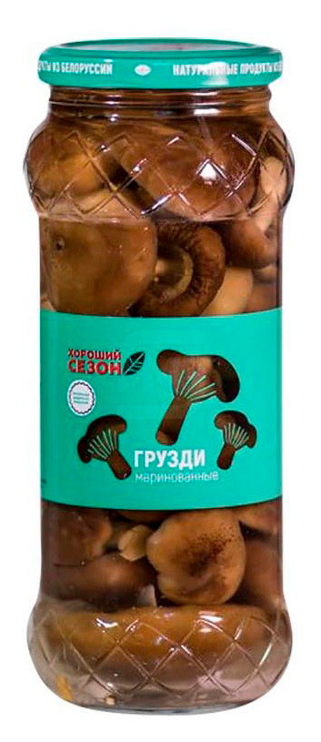 Грузди маринованные Хороший Сезон Беларусь, 580 г
