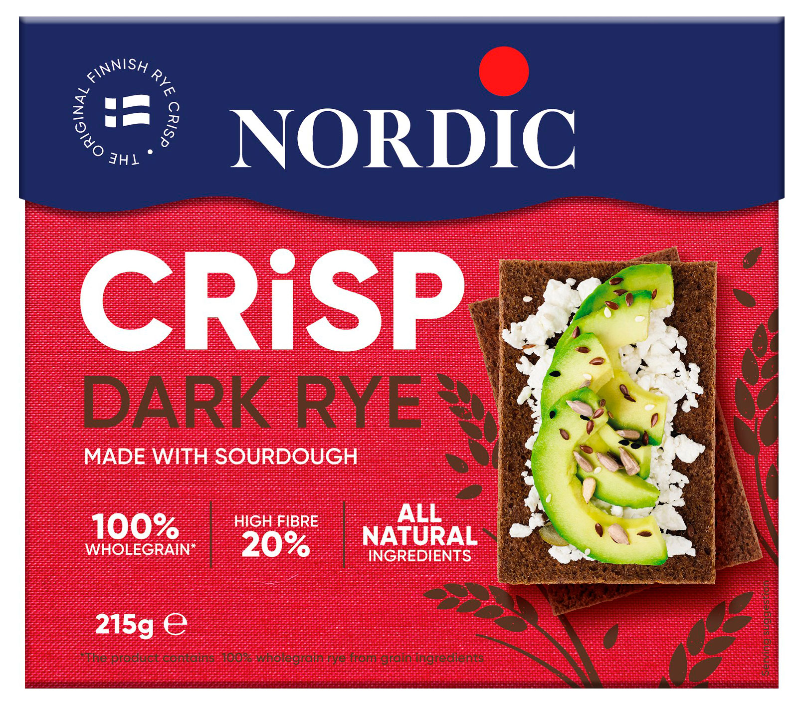 Хлебцы ржаные Nordic Crisp Dark Rye Финляндия, 215 г