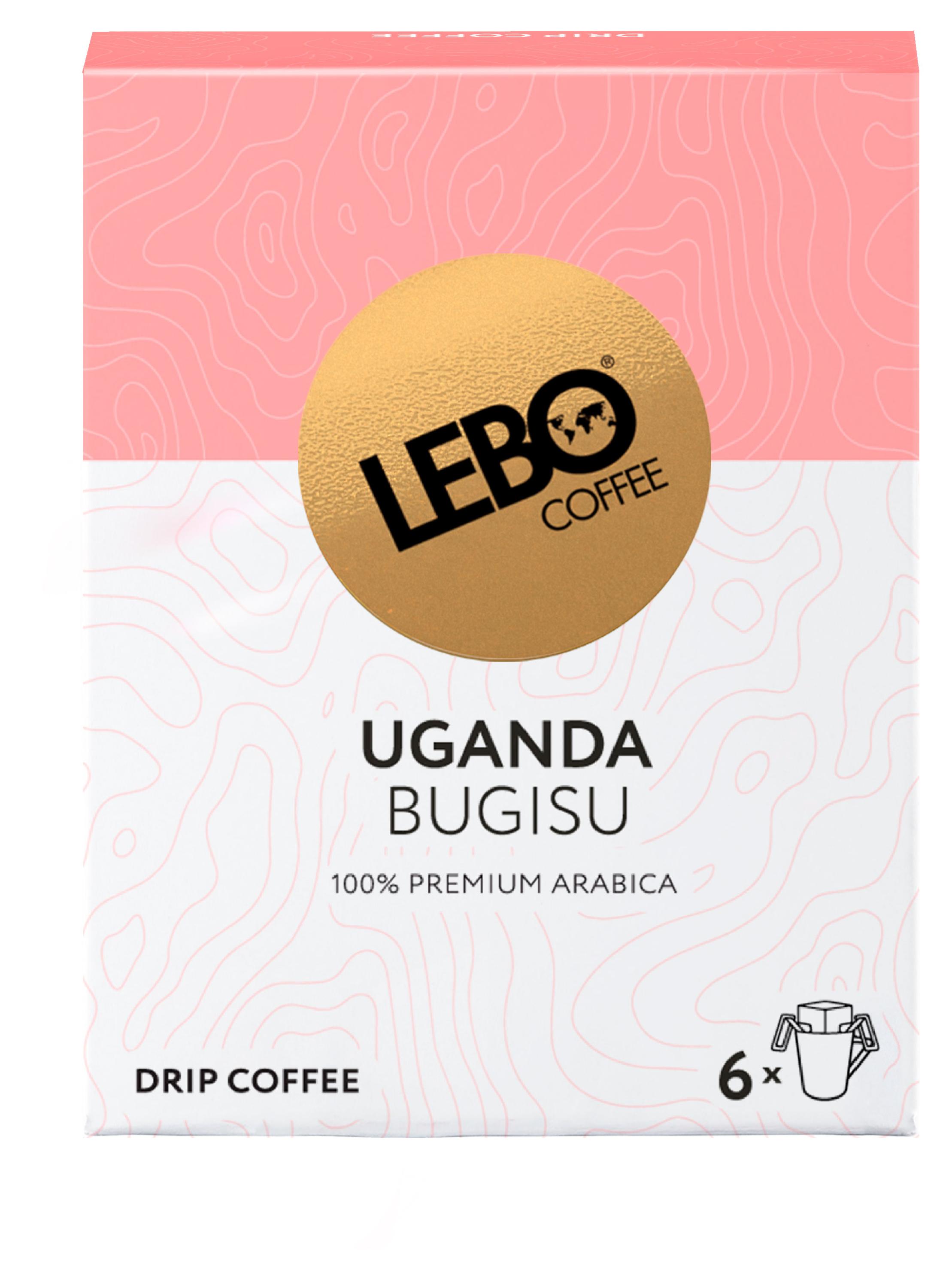 Кофе молотый в дрип-пакетах Lebo Uganda, 6 шт