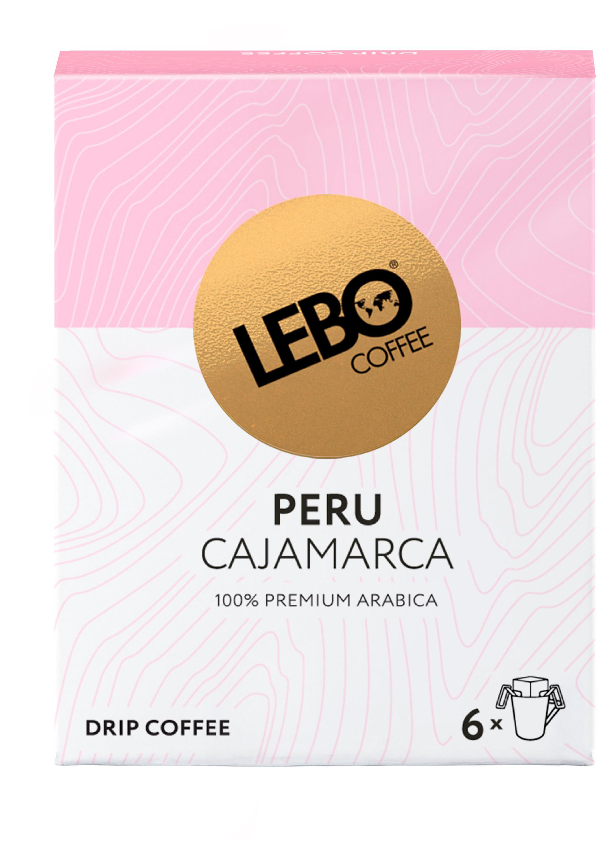Кофе молотый в дрип-пакетах Lebo Peru, 6 шт