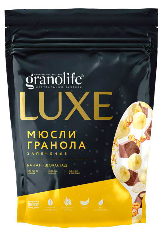 Мюсли-гранола Granolife запеченые банан-шоколад, 300 г
