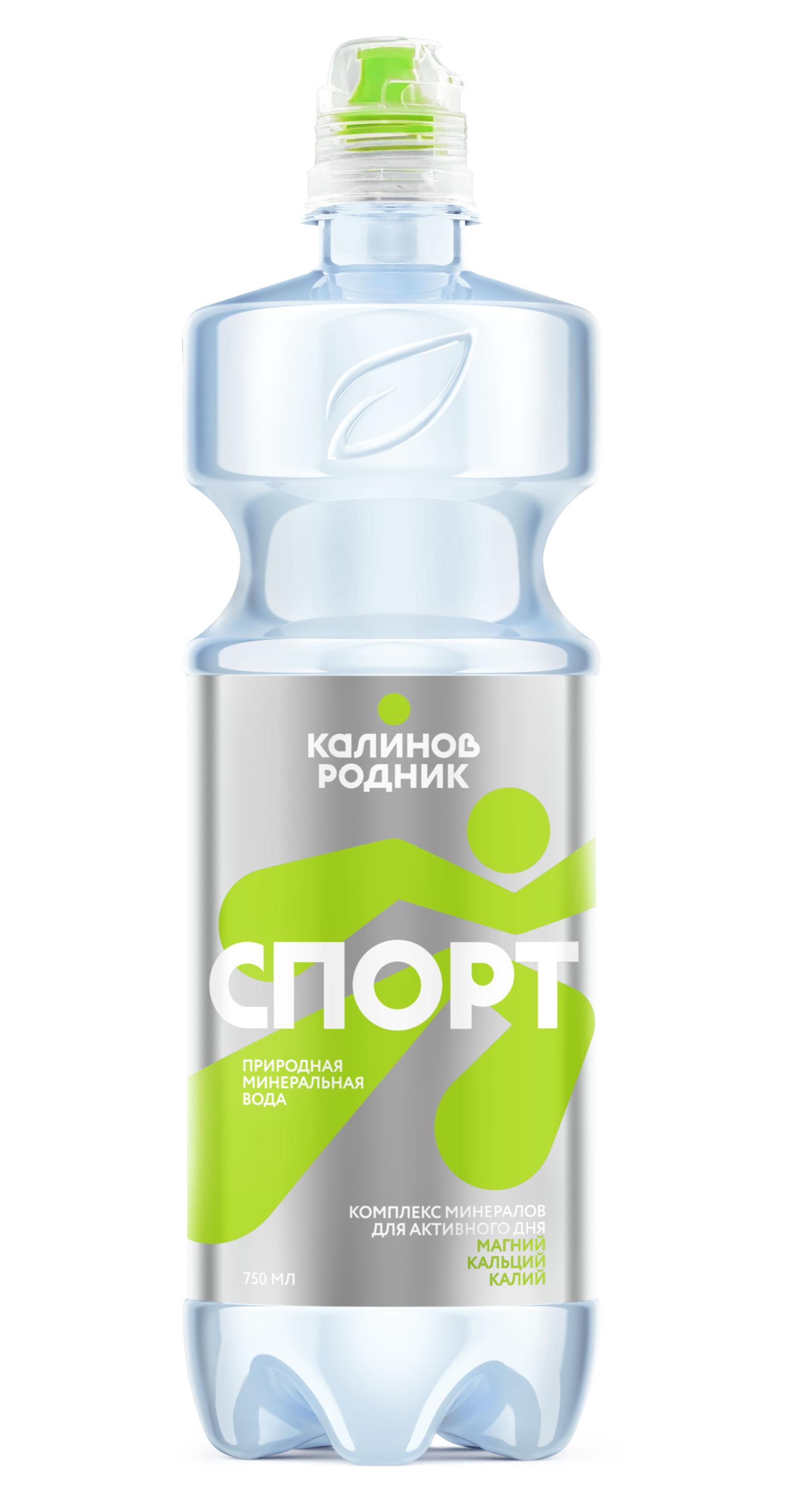 Вода питьевая Калинов Родник Спорт минеральная природная негазированная, 750 мл