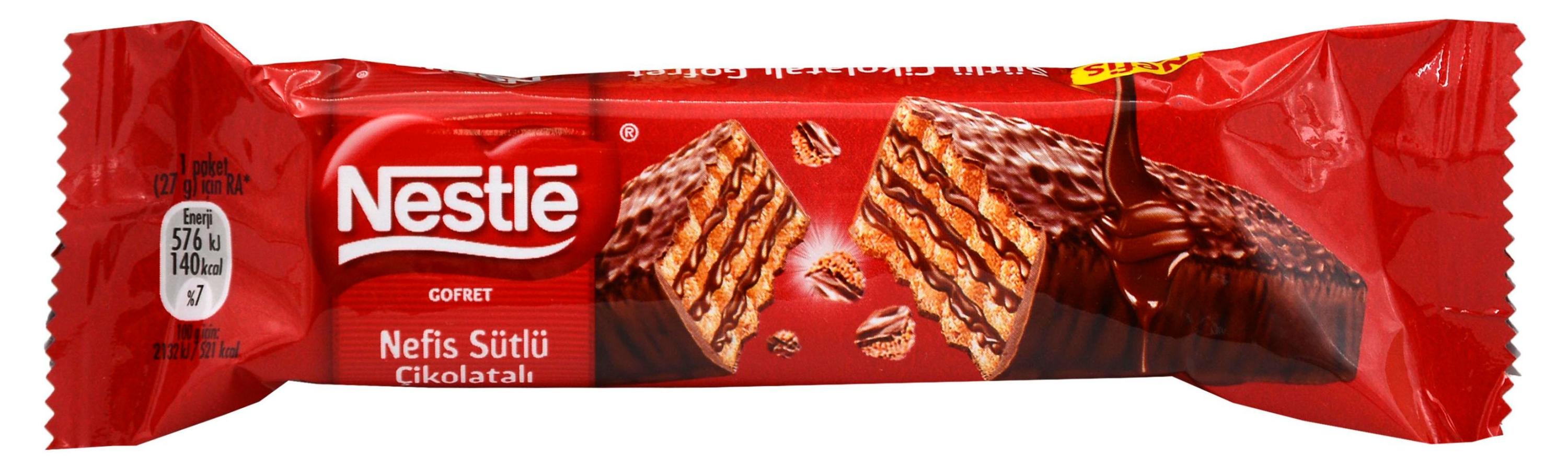 Батончик Nestle Crispy Wafer хрустящая вафля в молочном шоколаде Турция, 27 г