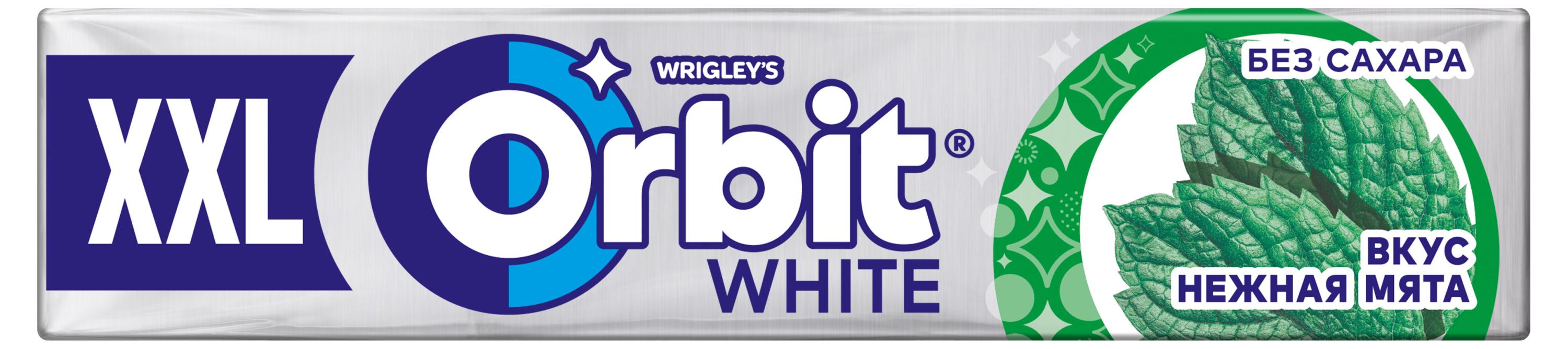 Резинка жевательная Orbit XXL нежная мята без сахара, 19 г