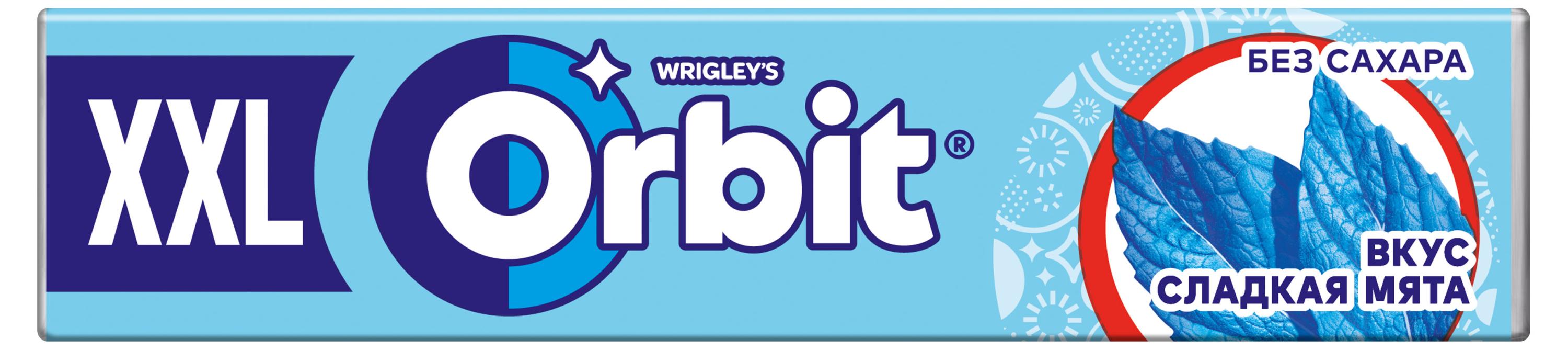 Резинка жевательная Orbit XXL сладкая мята без сахара, 19 г