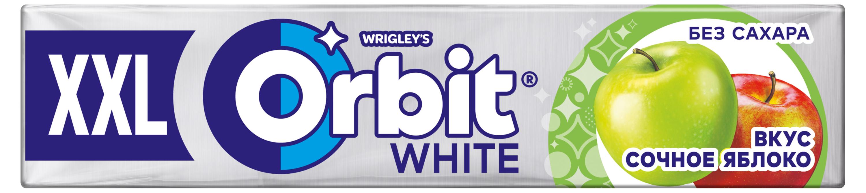 Резинка жевательная Orbit XXL сочное яблоко без сахара, 19 г