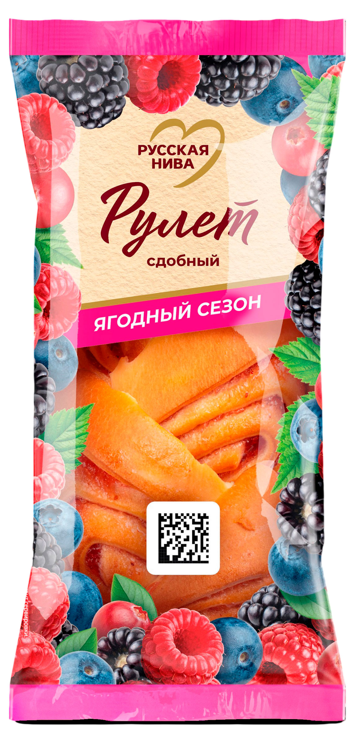 Рулет сдобнй Русская Нива Ягодный сезон, 140 г