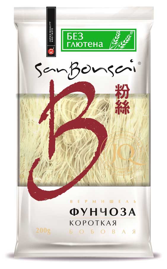 Вермишель SanBonsai фунчоза короткая Китай, 200 г