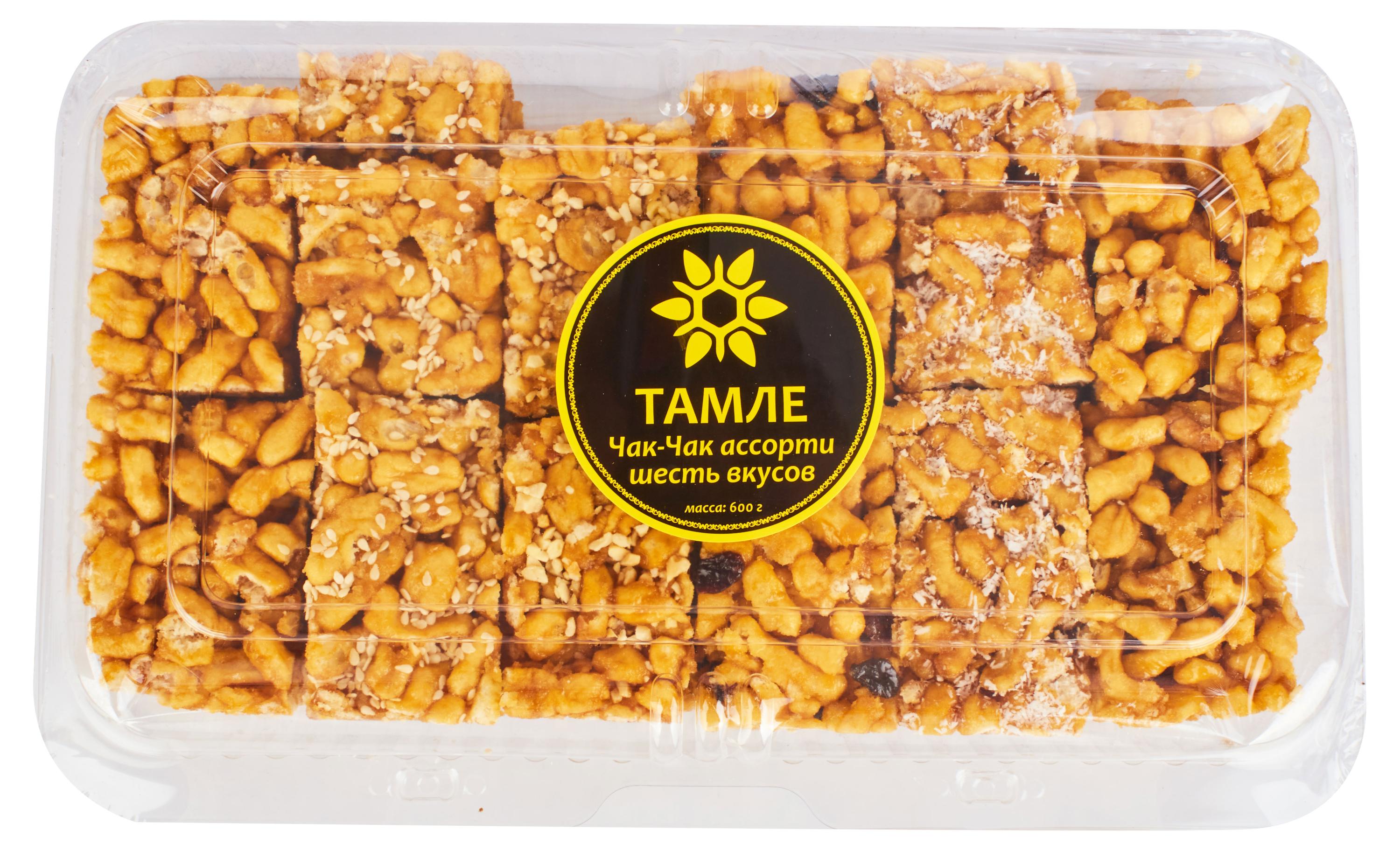 Чак-чак медовый Тамле ассорти 6 вкусов, 600 г