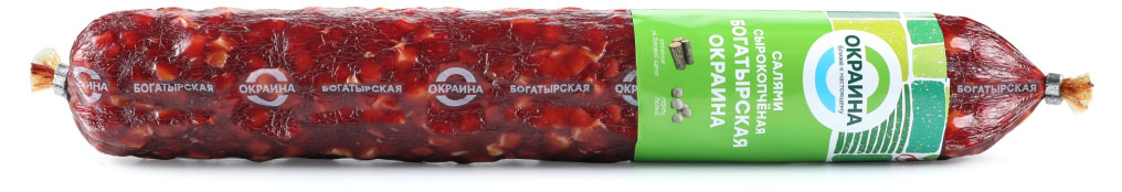 Колбаса сырокопченая Окраина Салями Богатырь на буковой щепе, ~ 0,7 кг