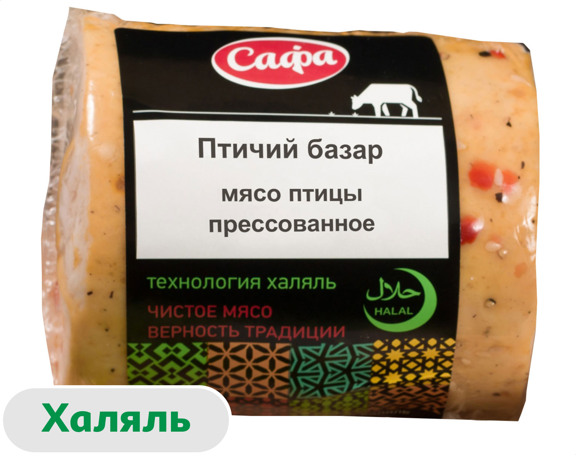 Мясо птицы САФА Птичий базар прессованное в обсыпке халяль, ~ 0,4 кг