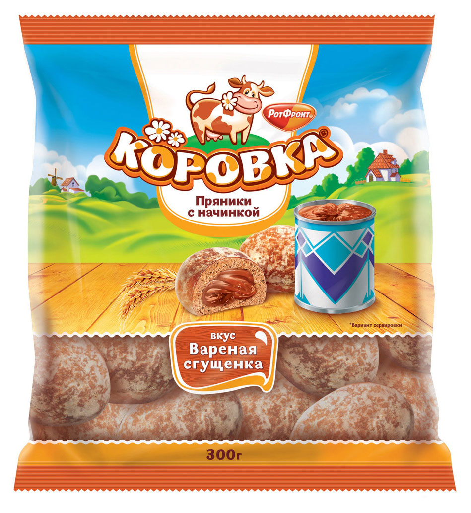 Пряники Рот Фронт Коровка с вареной сгущенкой, 300 г