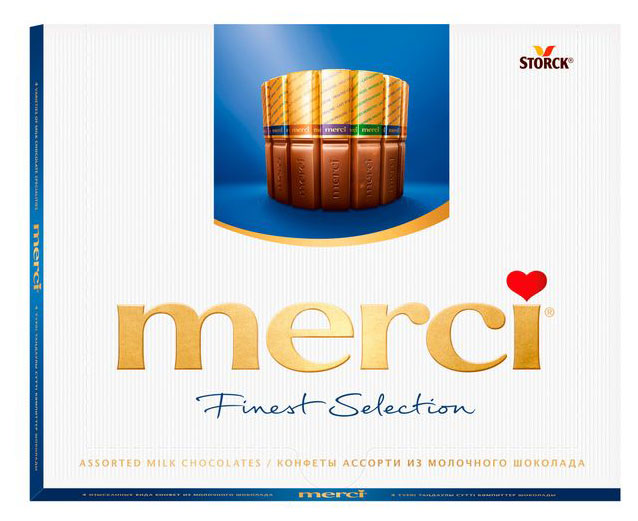 Набор конфет Merci молочный шоколад, 250 г