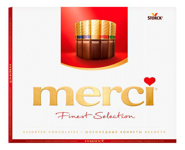Набор шоколадных конфет Merci Ассорти Германия, 250 г
