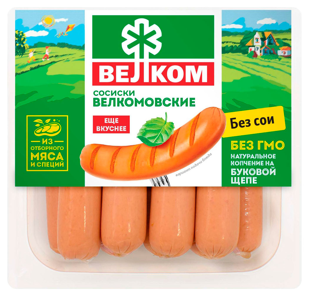 Сосиски вареные Велком Докторские, 440 г