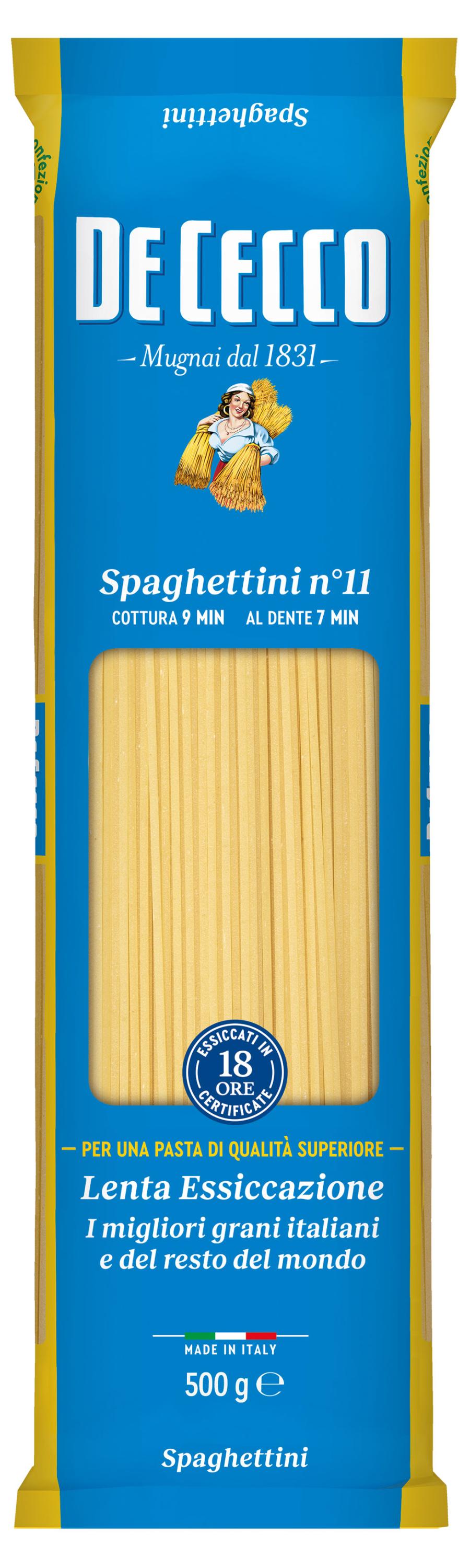 Макаронные изделия De Cecco Spaghettini 11 лапша, 500 г
