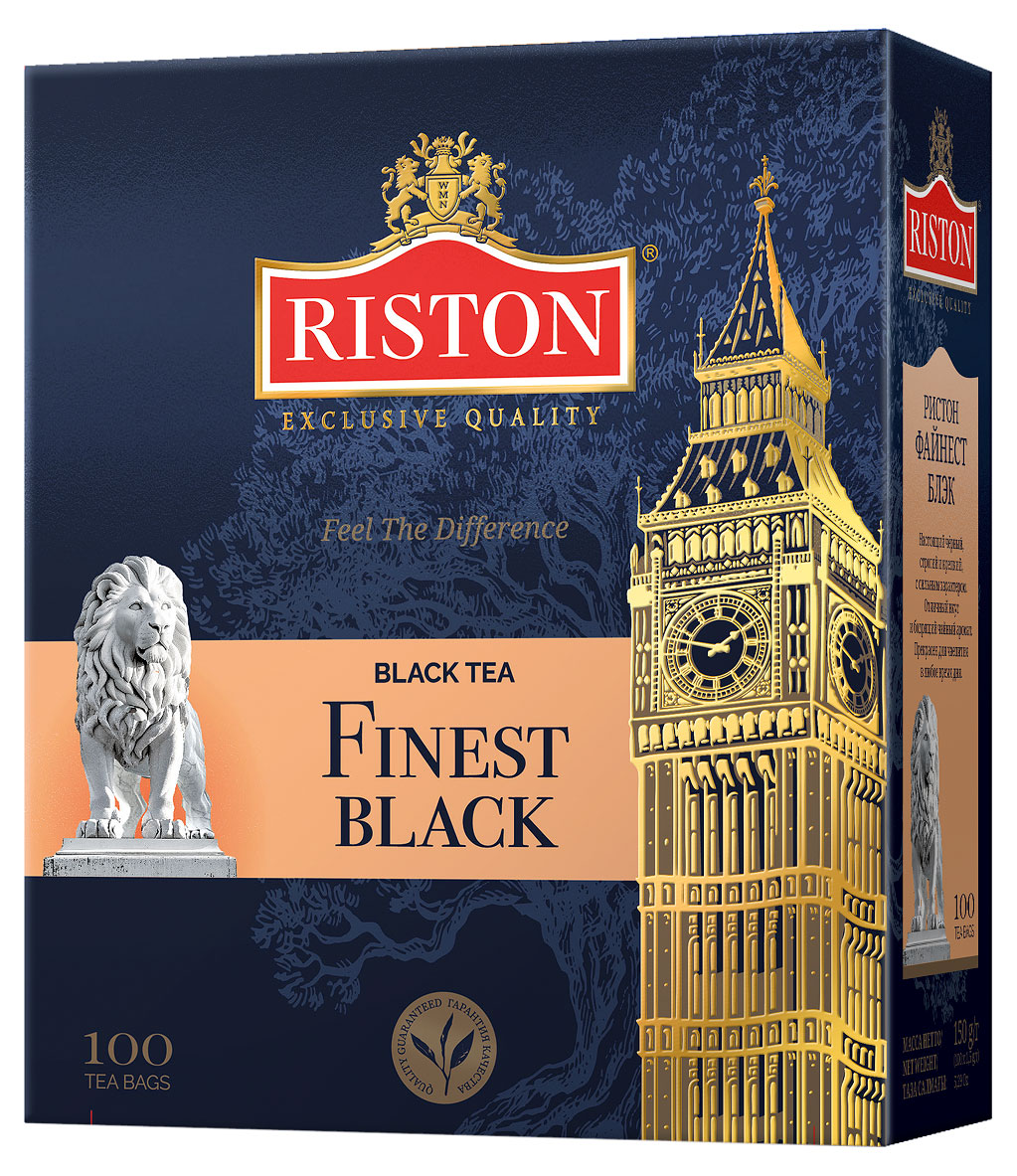 Чай черный Riston Ceylon Tea в пакетиках, 100х1,5 г