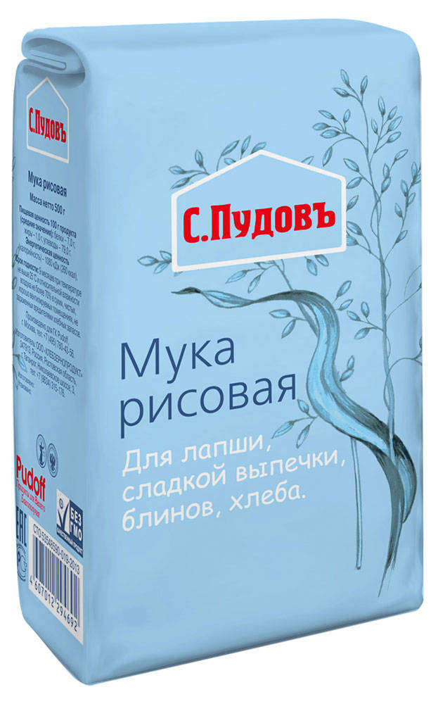 Мука рисовая С.Пудовъ, 500 г