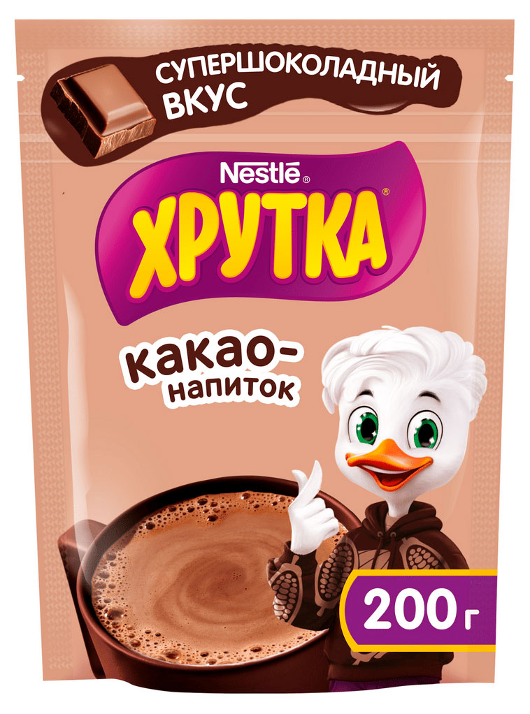 Какао-напиток ХРУТКА Супершоколадный вкус быстрорастворимый, 200 г