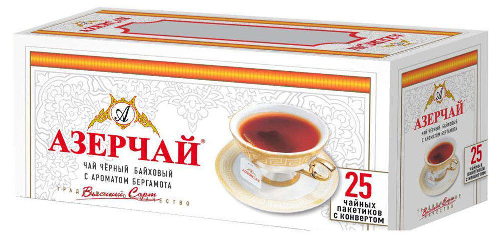Чай черный Азерчай с ароматом бергамота, 25 пакетиков