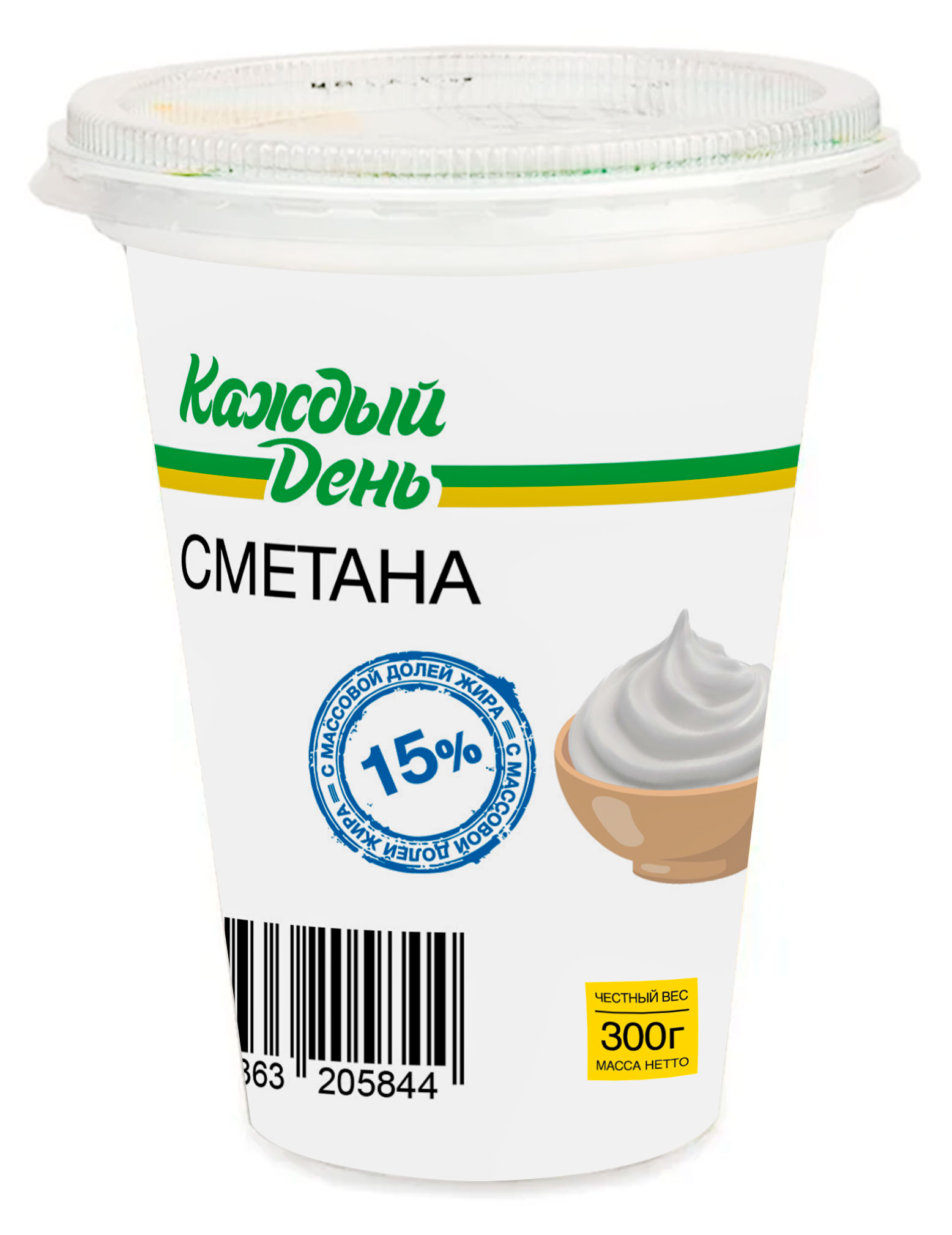 Сметана Каждый день 15% БЗМЖ, 300 г