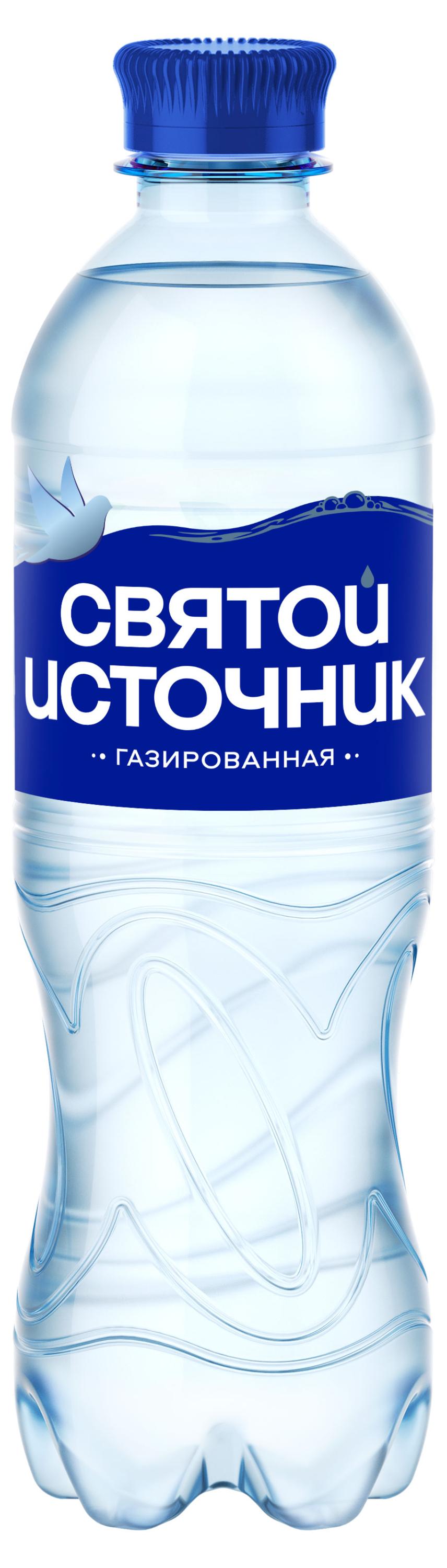 Вода питьевая Святой Источник газированная, 0,5 л