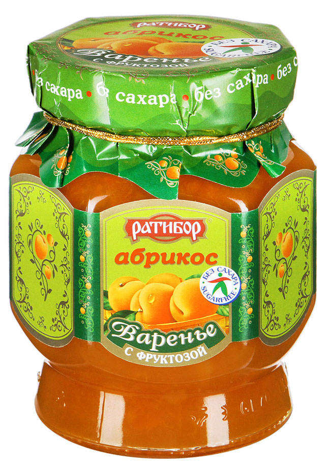 Варенье Ратибор абрикос с фруктозой, 350 г