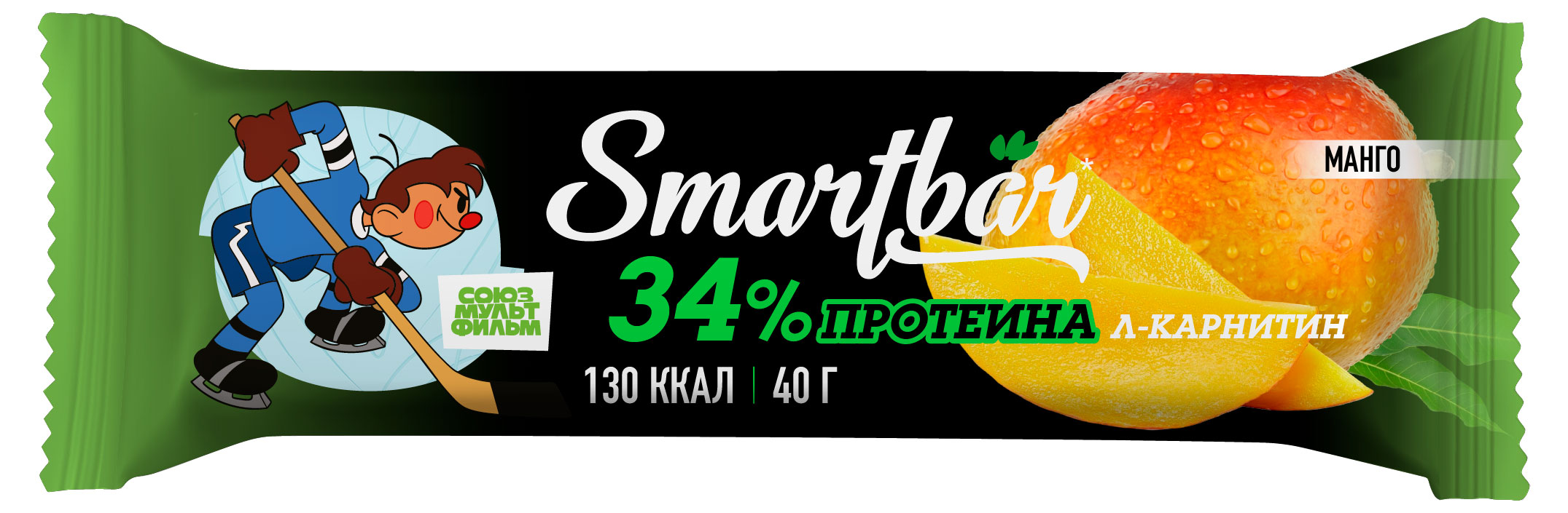 Батончик Smartbar Protein L-carnitine протеиновый с L-карнитином Манго. 40 г