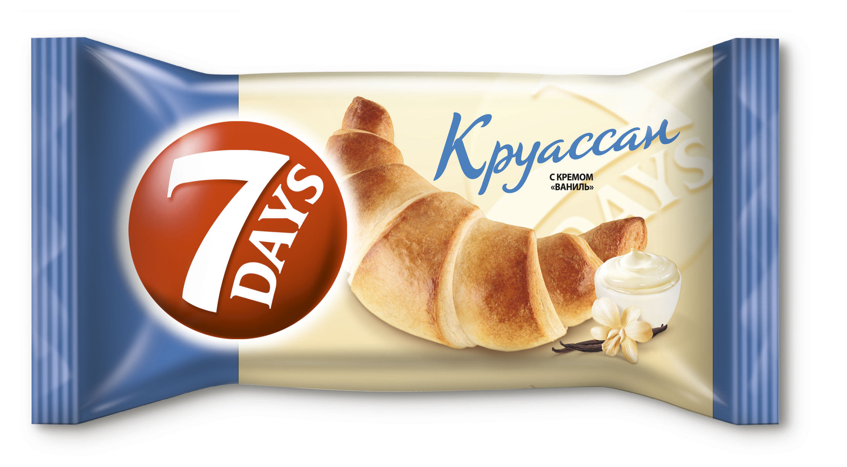 Круассан 7Days с кремом со вкусом ваниль, 65 г
